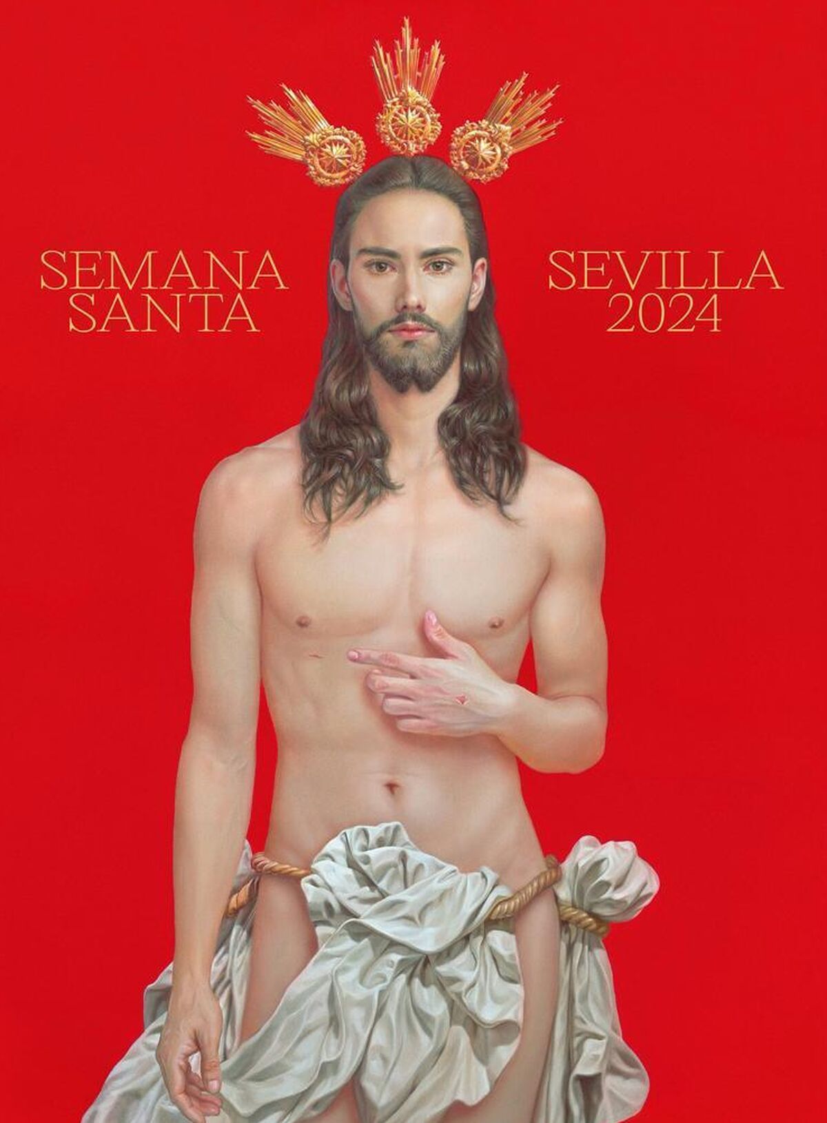 Cartel de Salustiano para la Semana Santa de Sevilla 2024